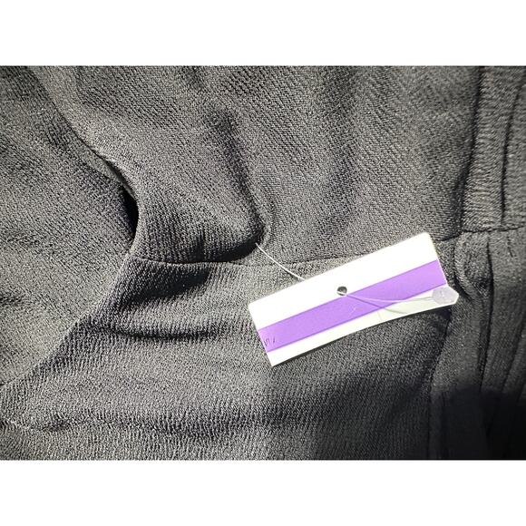 Calvin Klein Dress Women's Size 10 Black Ruched-Waist Surplice-Neck Dress NWT - Picture 8 of 12